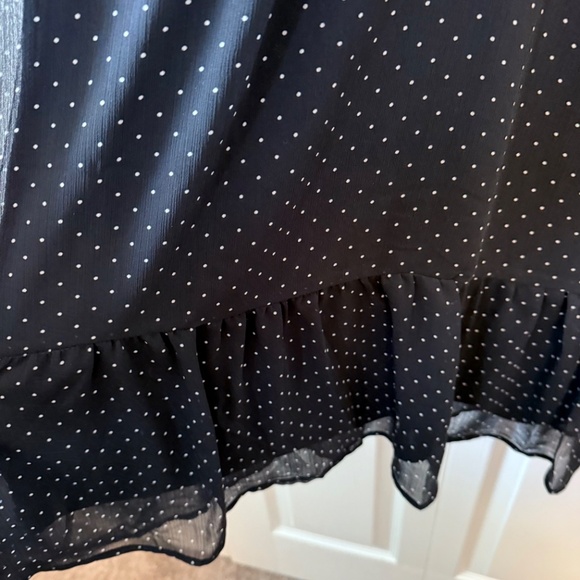 Black polka dot chiffon dress - Picture 3 of 6